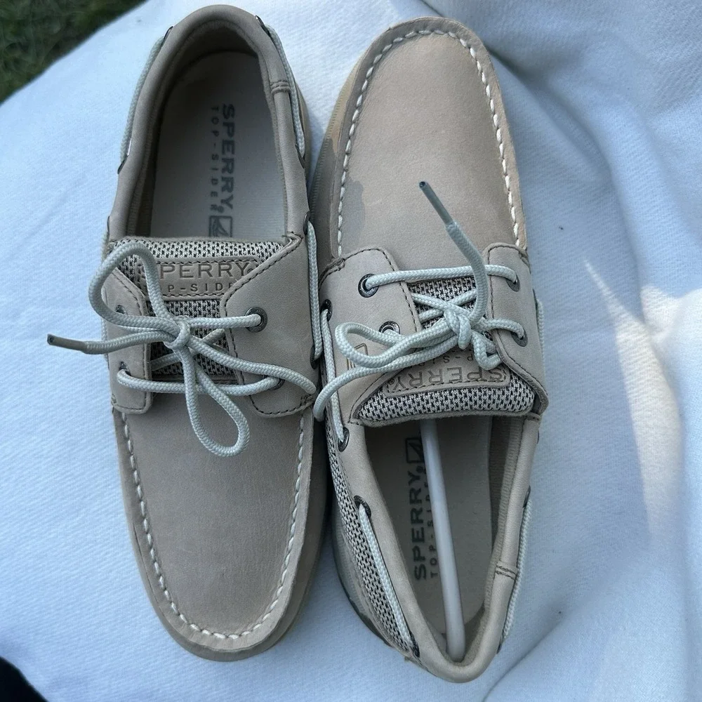 Sperry Top-Sider Intrepid Girls‎ Boat Shoes Tan Leather 5.5M YG45200A